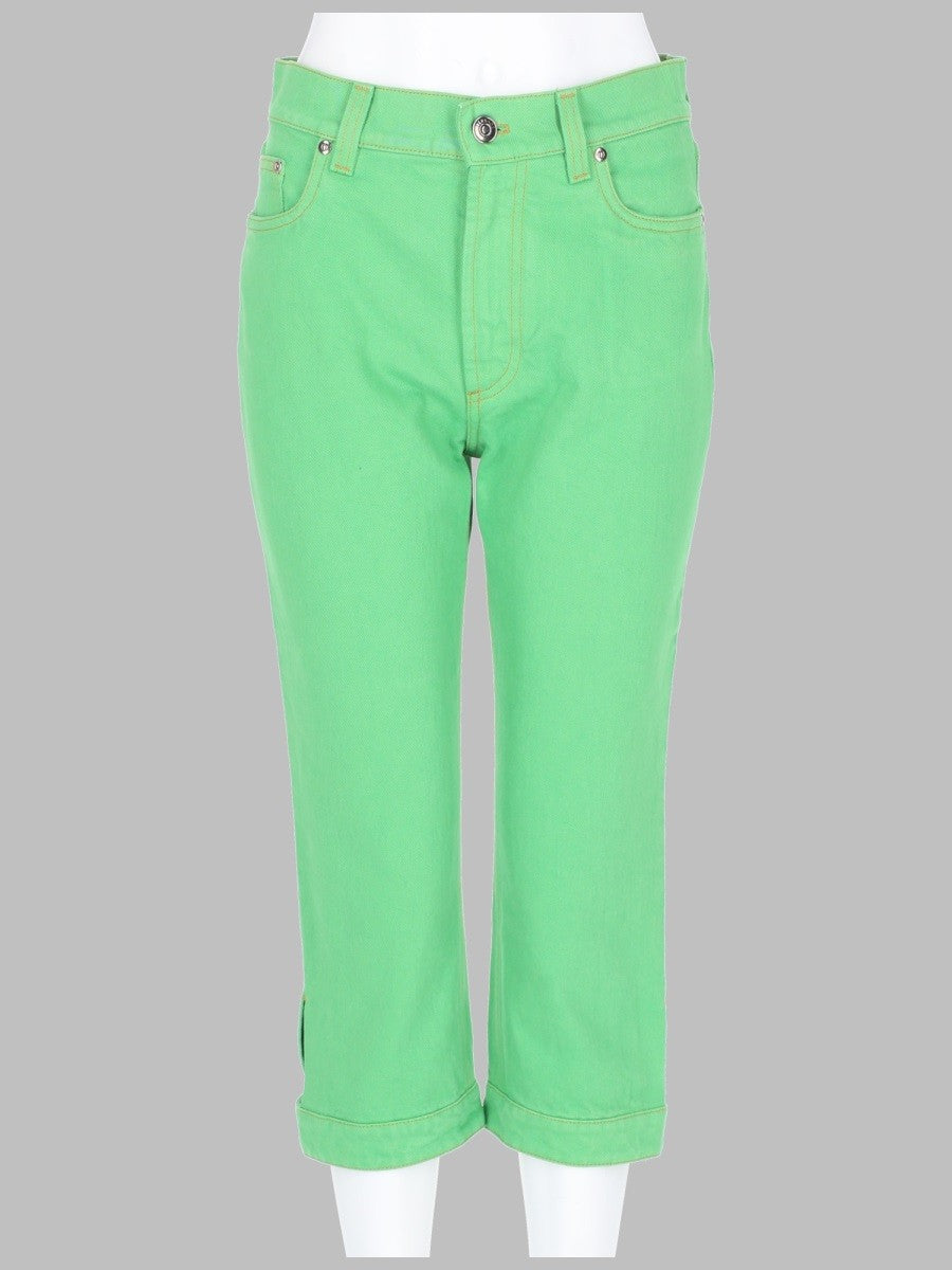 Versace Women's Jeans Capri Con Patch Medusa Green