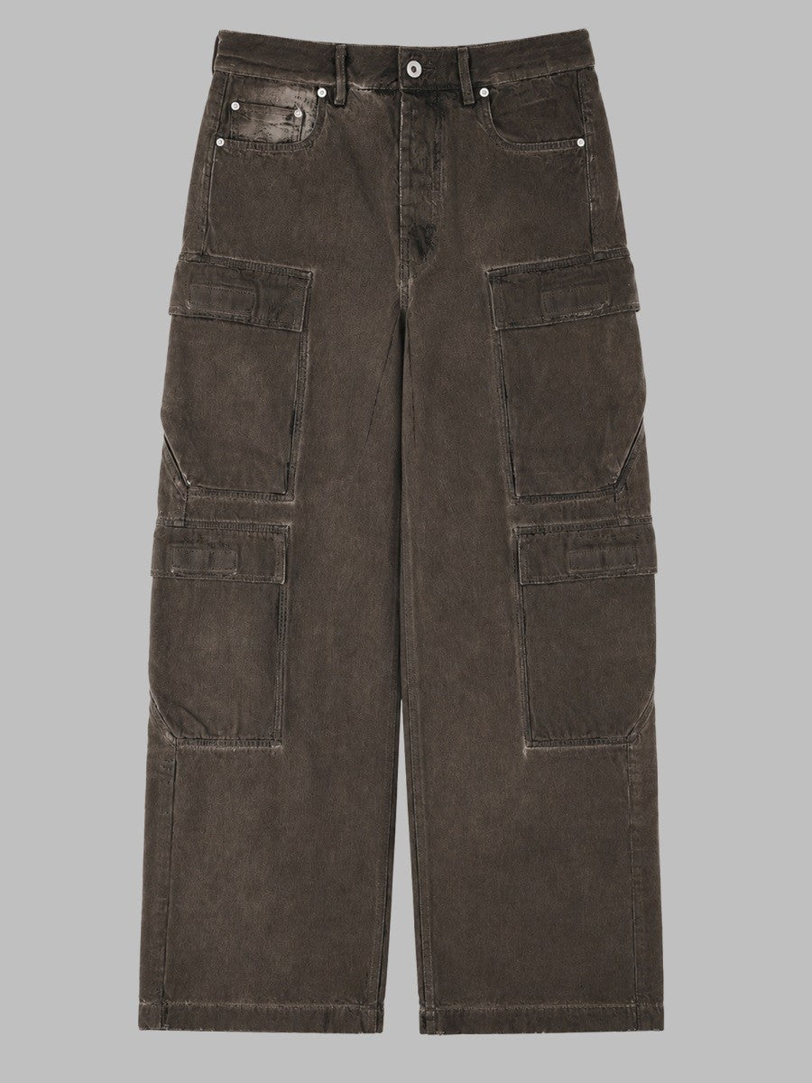 DRKSHDW Men's Jeans Cargo in Denim DI Cotone Brown