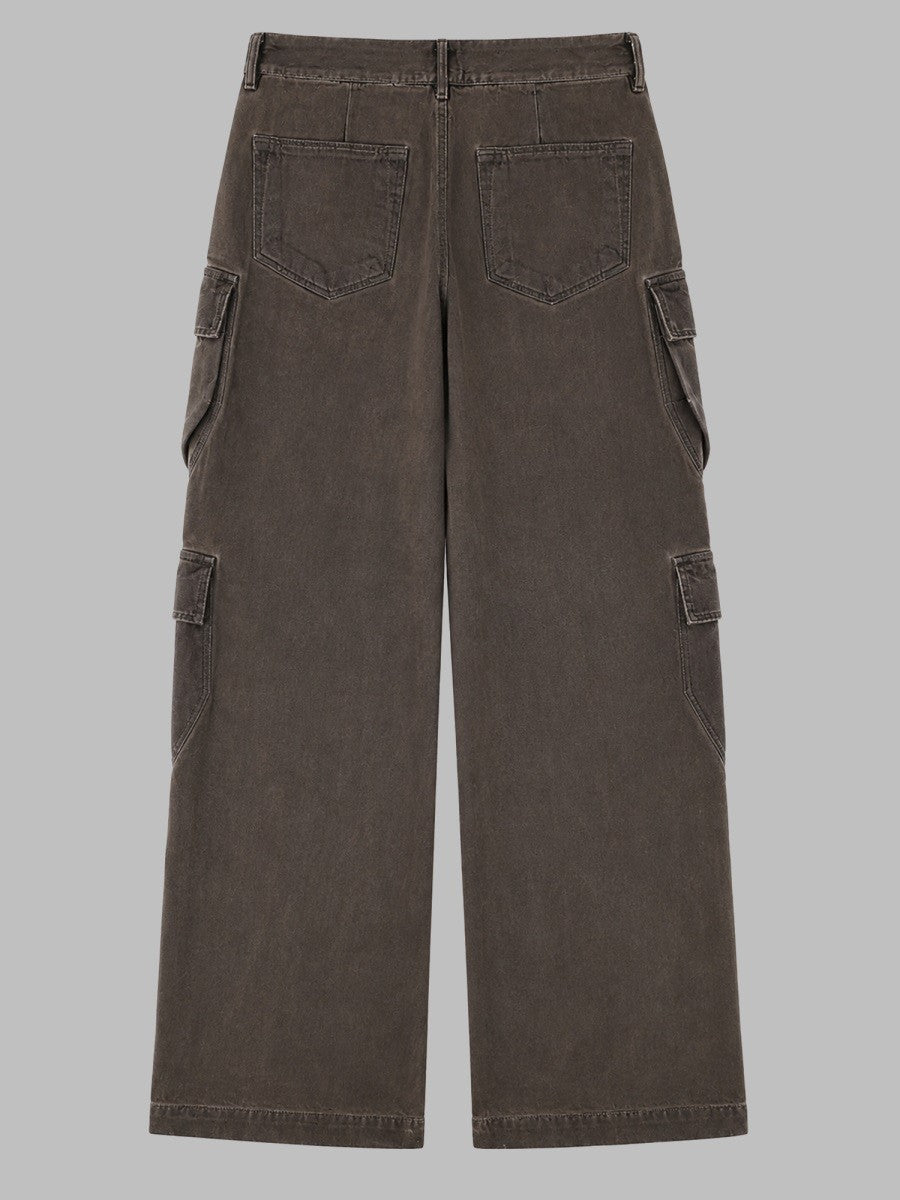 DRKSHDW Men's Jeans Cargo in Denim DI Cotone Brown