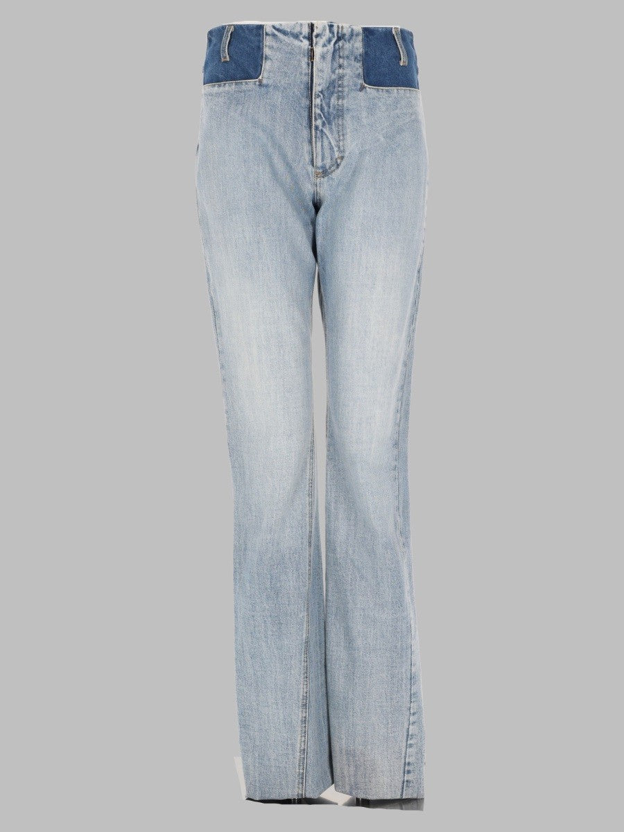 Maison Margiela Women's Jeans Con Dettagli Contrasto Blue