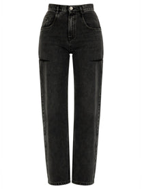 Maison Margiela Women's Jeans Con Dettaglio Cut Out Black