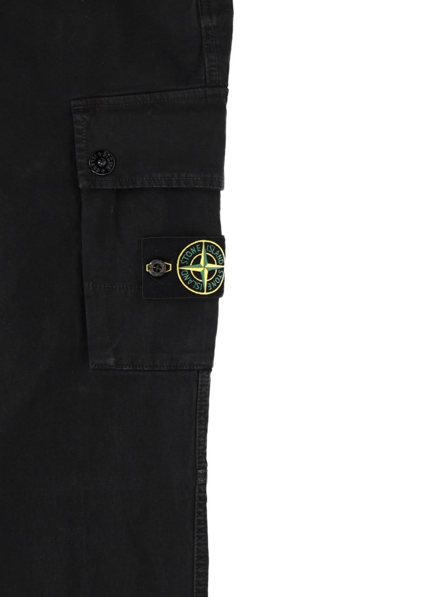 Stone Island Men's Jeans with Patch Black, view 3