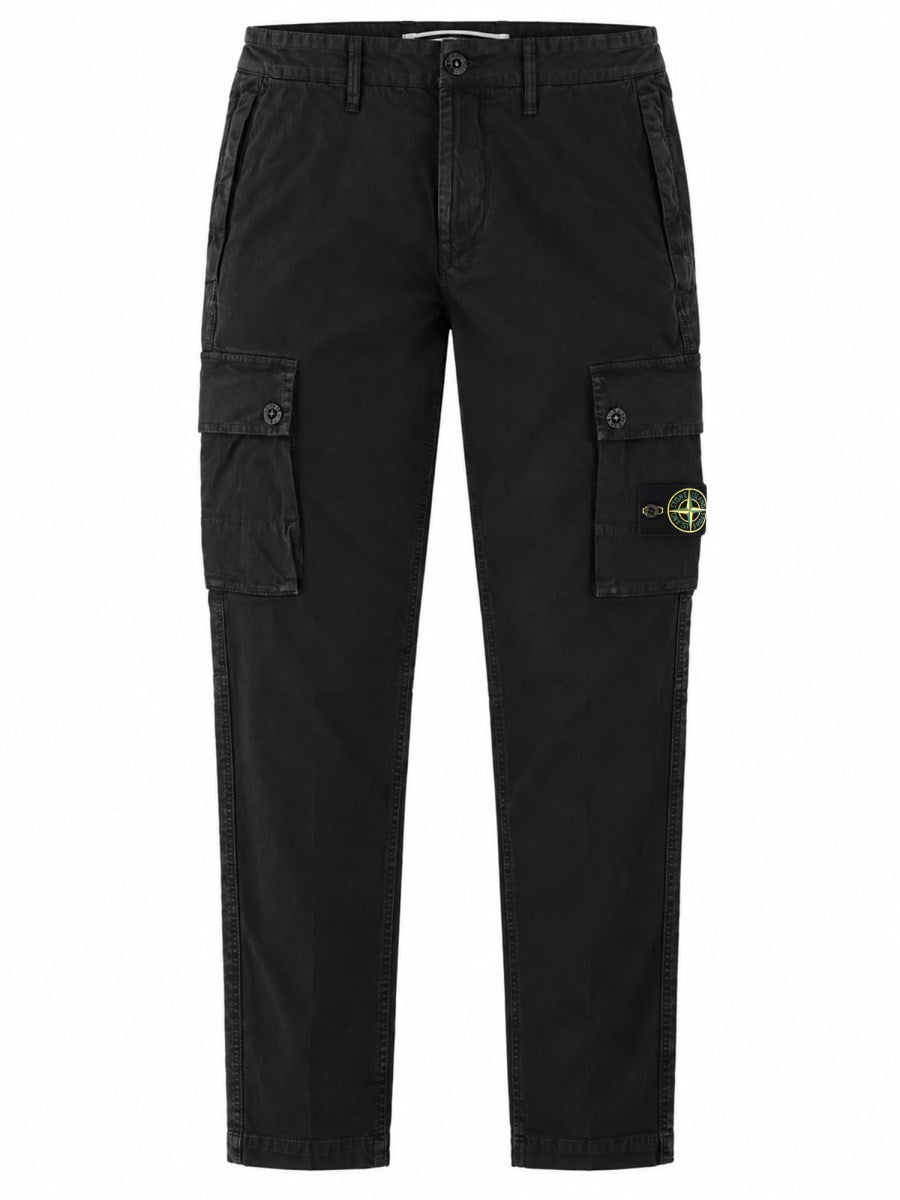Stone Island Men's Jeans with Patch Black