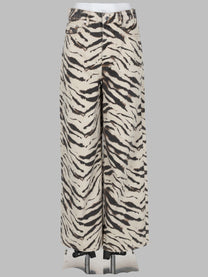 Ganni Women's Jeans Con Stampa Animalier Pattern