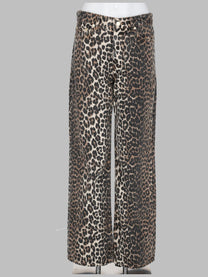 Ganni Women's Jeans Con Stampa Animalier Pattern