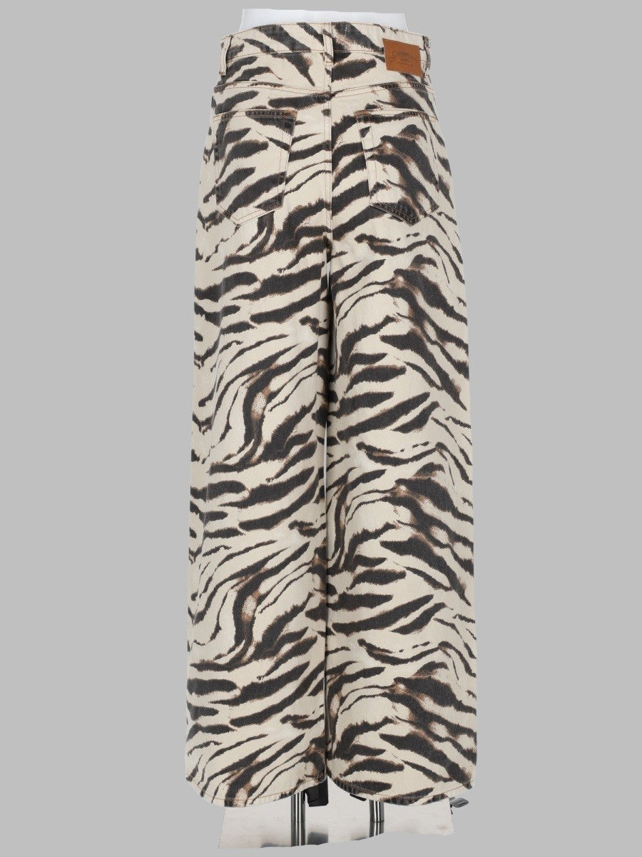 Ganni Women's Jeans Con Stampa Animalier Pattern