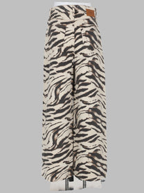 Ganni Women's Jeans Con Stampa Animalier Pattern