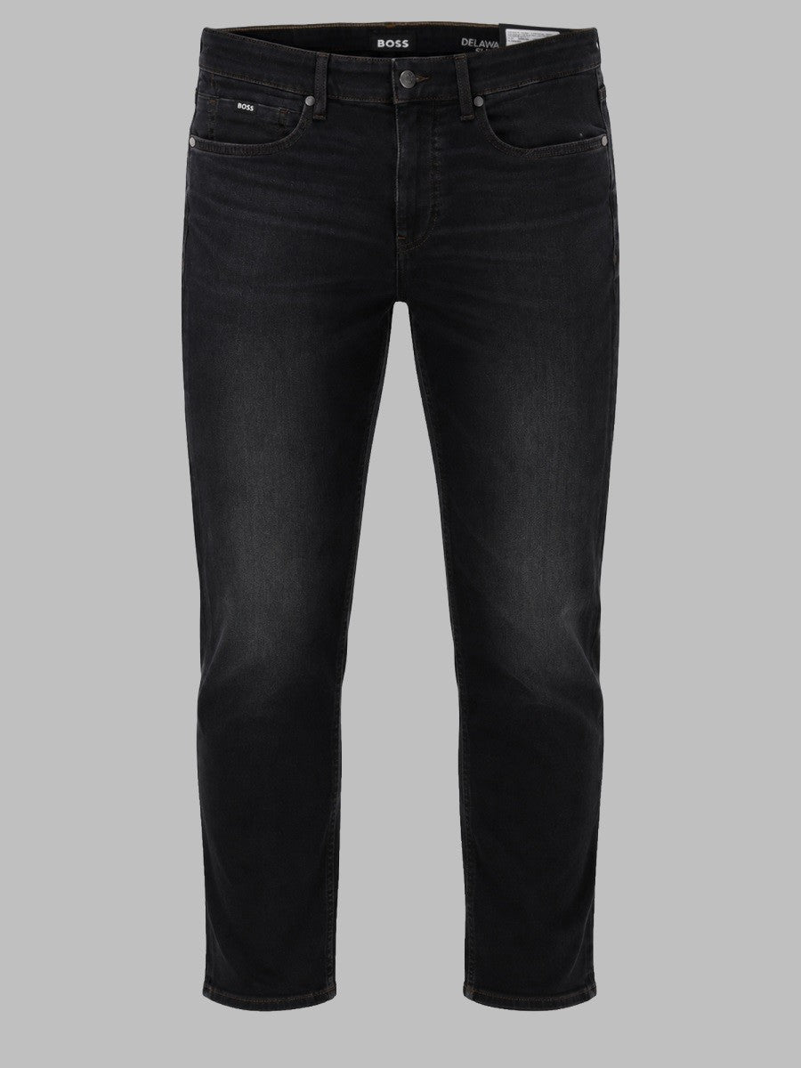 BOSS Men's Jeans Delaware Slim Fit Black