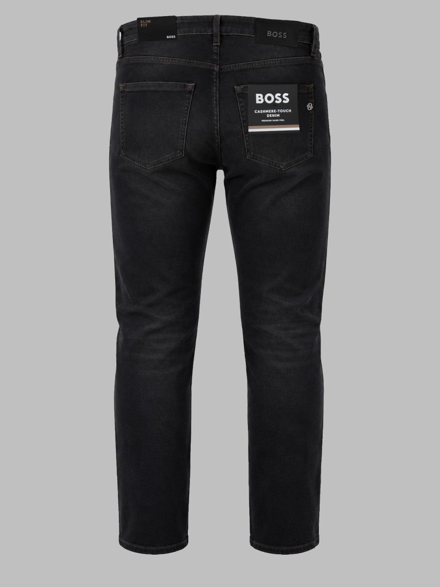 BOSS Men's Jeans Delaware Slim Fit Black