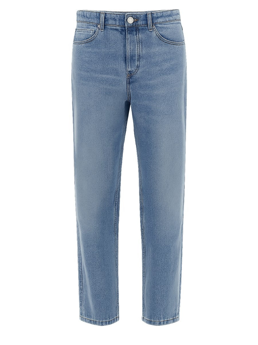Ami Paris Men's Cotton Taglio Tapered Jeans Blue