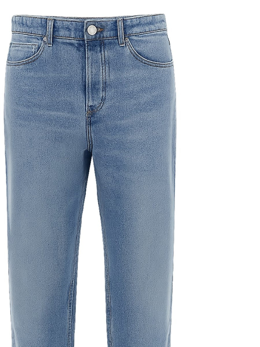 Ami Paris Men's Cotton Taglio Tapered Jeans Blue, view 4