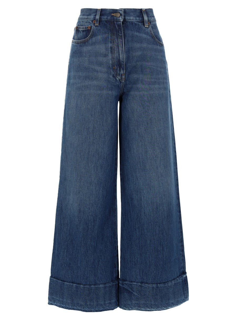 Valentino Women's Jeans in Denim Cinque Tasche Blue