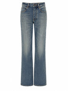 Balenciaga Women's Denim Jeans with Details Usurati Blue