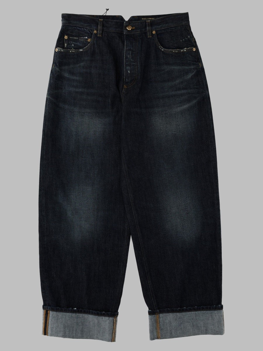 Dolce &amp; Gabbana Men's Jeans in Denim Con Ricamato Blue