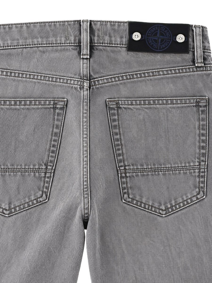 Stone Island Men's Denim Cotton Jeans Grey