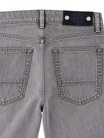 Stone Island Men's Denim Cotton Jeans Grey