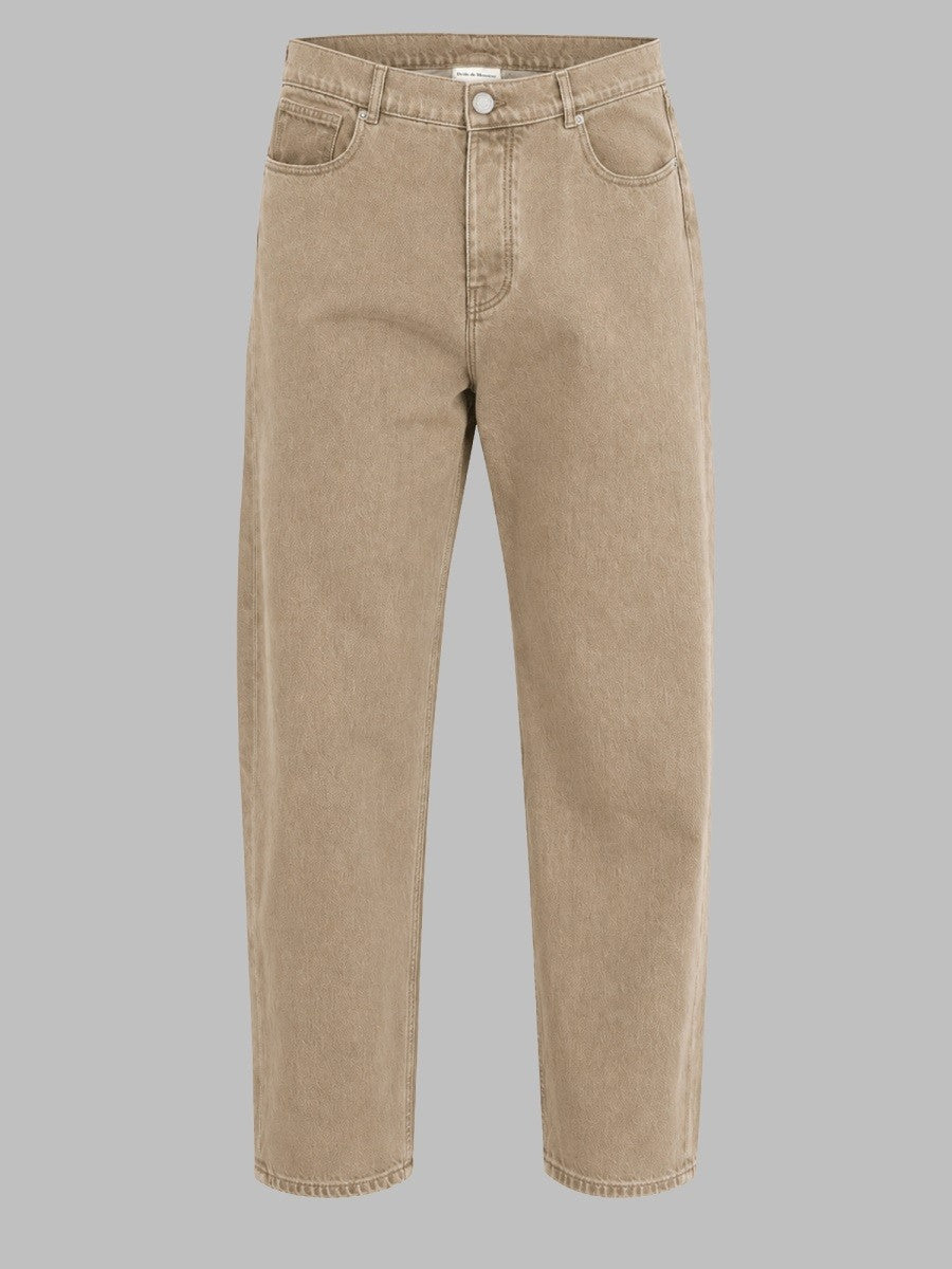 Drôle de Monsieur Men's Jeans in Denim DI Cotone Beige