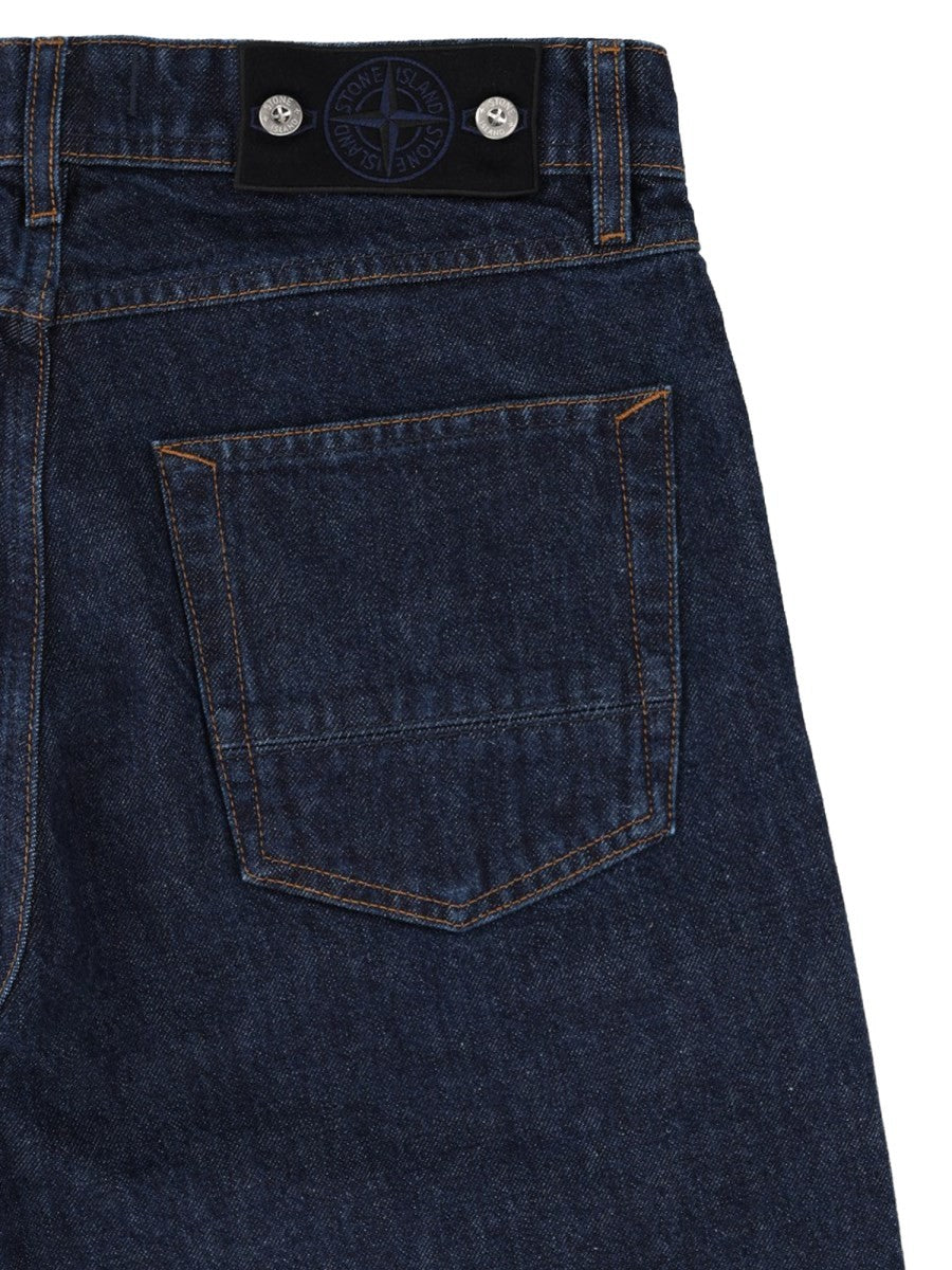 Stone Island Men's Denim Cotton Jeans Blue, view 3
