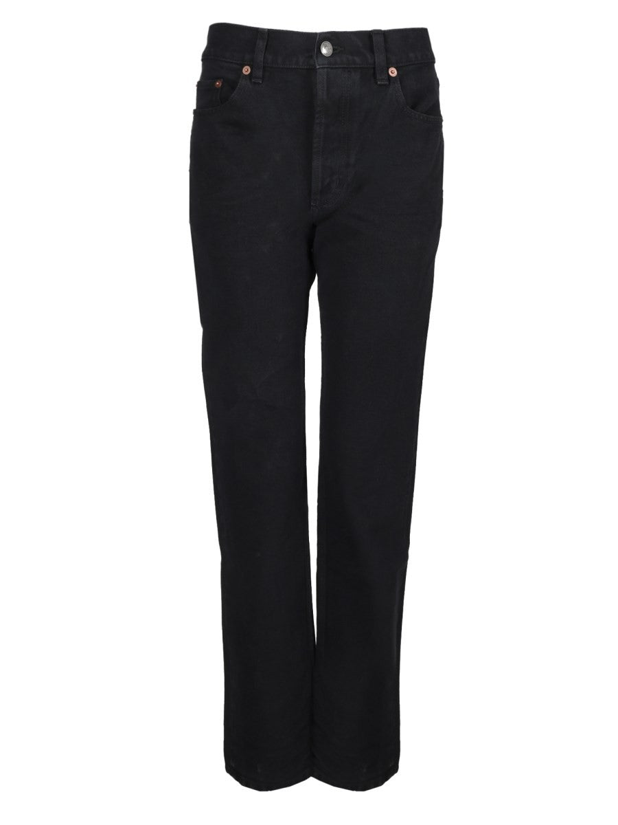 Saint Laurent Women's Denim Cotton Jeans Black
