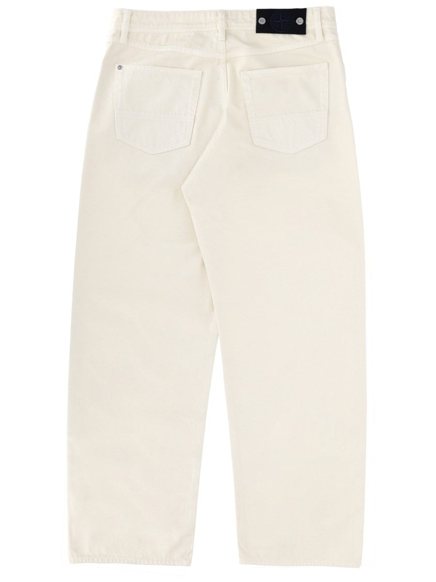 Stone Island Men's Jeans in Denim White