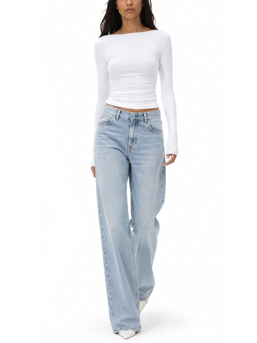 Haikure Women's Jeans Korea Blue