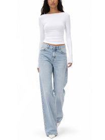 Haikure Women's Jeans Korea Blue