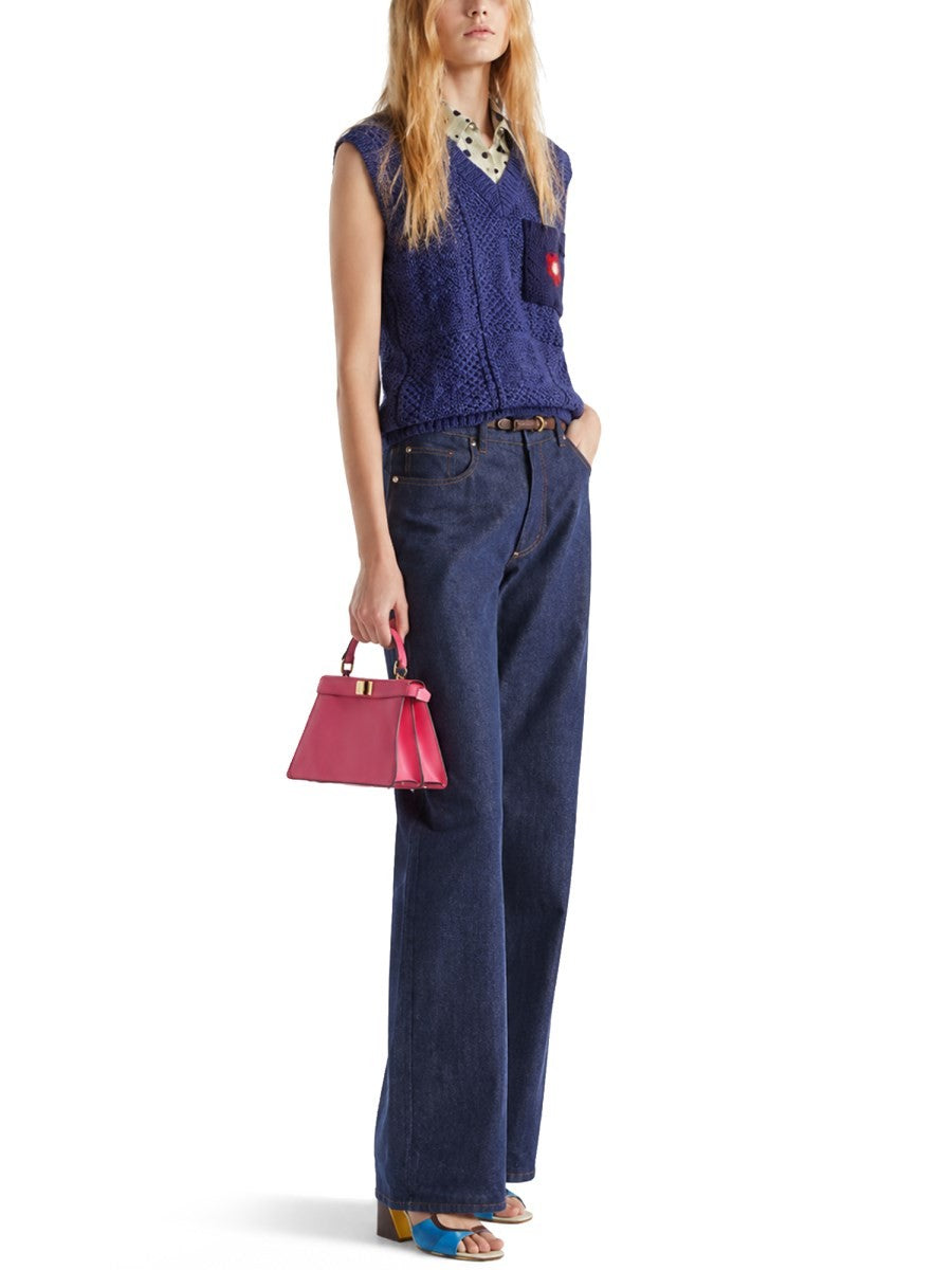 Fendi Women's Jeans Lunghi in Denim Blue