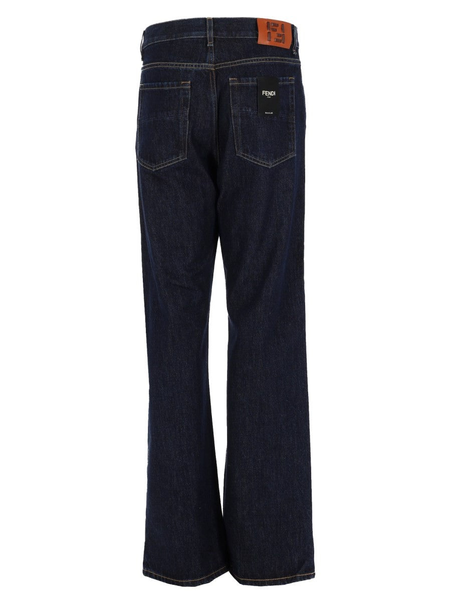 Fendi Men's Jeans Lunghi Blue