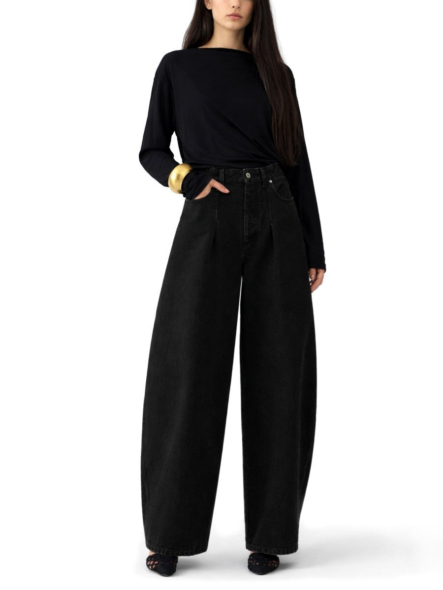 JACQUEMUS Women's Jeans Ovalo Black