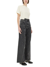 Maison Margiela Women's Jeans Palazzo Ècortiquè Black