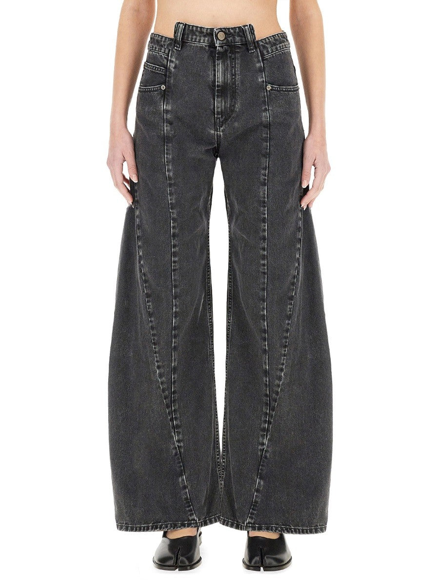 Maison Margiela Women's Jeans Palazzo Ècortiquè Black