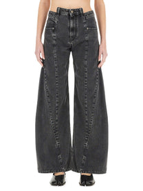 Maison Margiela Women's Jeans Palazzo Ècortiquè Black