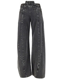 Maison Margiela Women's Jeans Palazzo Dècortiquè Black