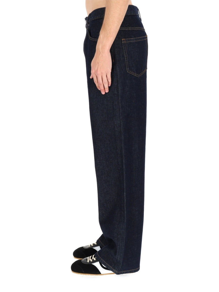 Dries Van Noten Men's Jeans Pine Blue