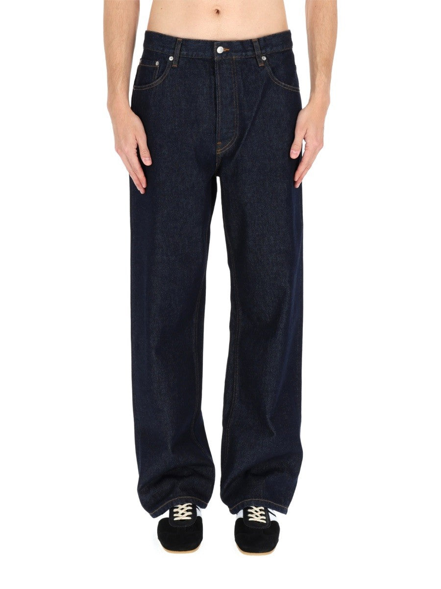 Dries Van Noten Men's Jeans Pine Blue