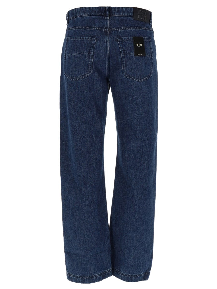Fendi Men's Jeans Regular Fit Blue