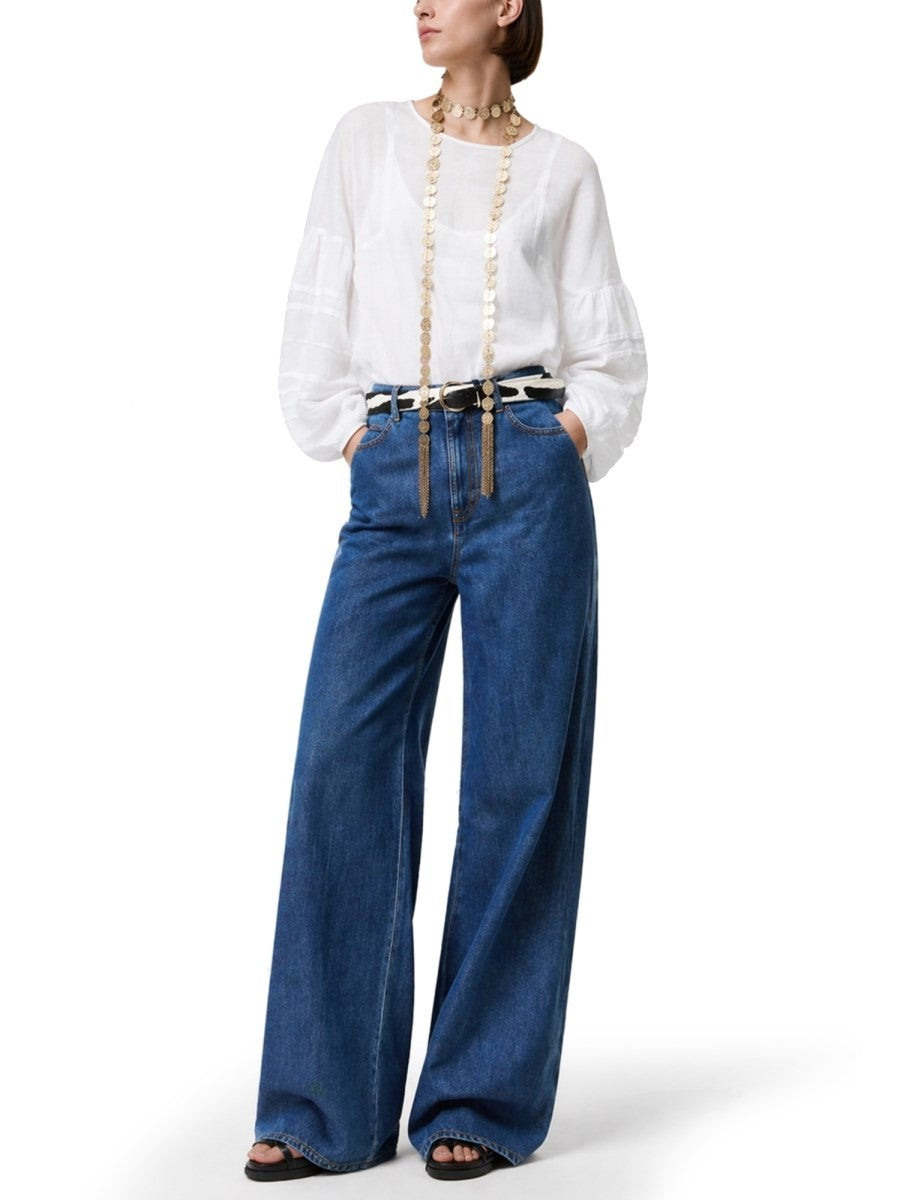 Max Mara Women's Jeans Sarong Dritto Blue