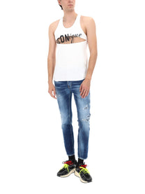 Dsquared2 Men's Jeans Skater Effetto Destroy Blue