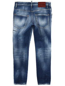 Dsquared2 Men's Jeans Skater Effetto Destroy Blue