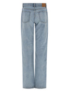 Saint Laurent Women's Jeans Straight Fit Blue, view 3