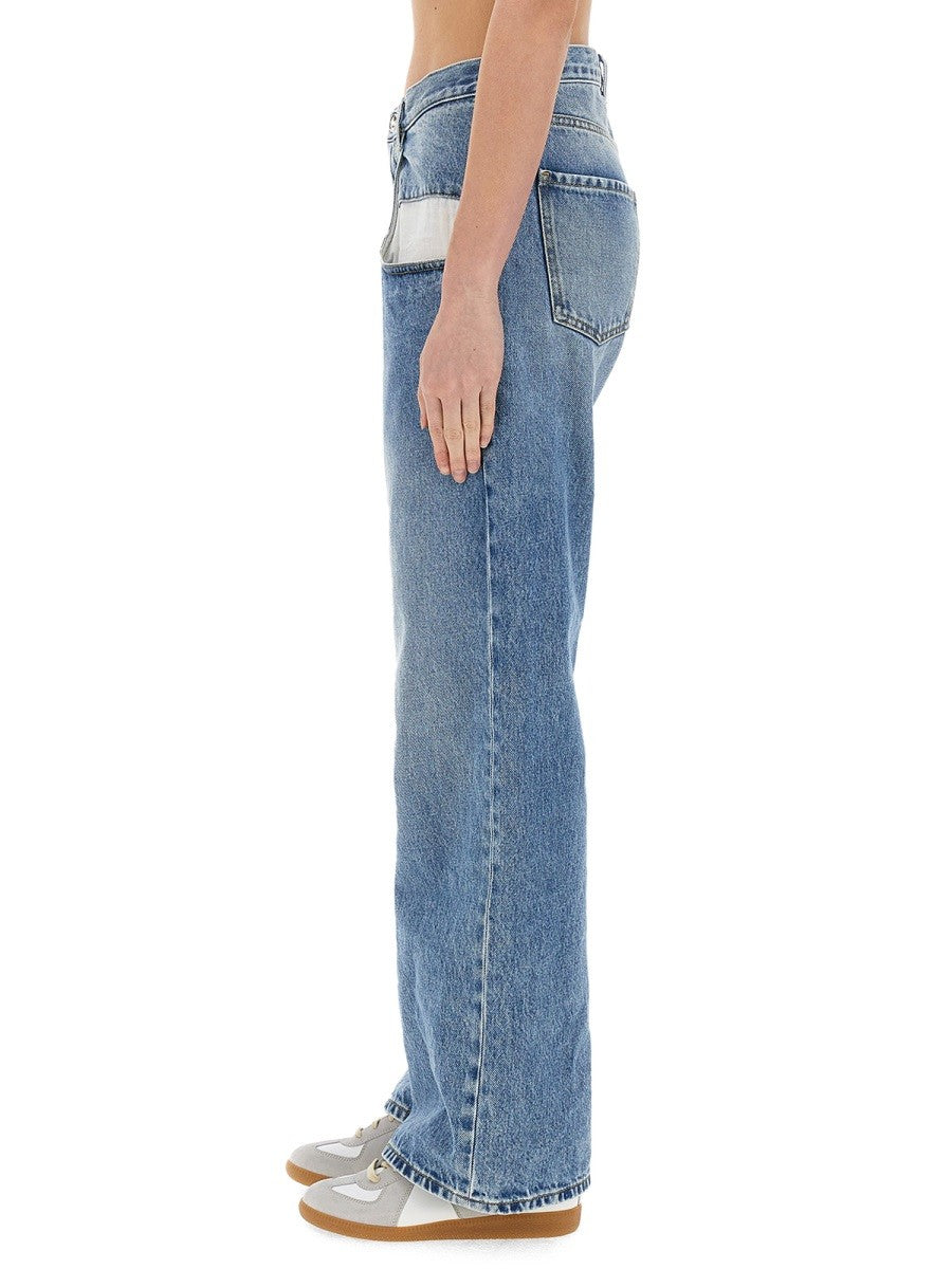 Maison Margiela Women's Jeans Straight Fit Blue