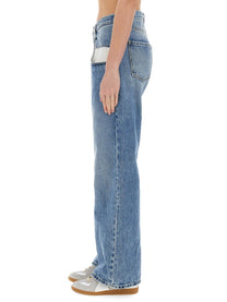 Maison Margiela Women's Jeans Straight Fit Blue
