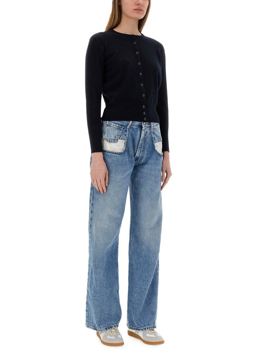 Maison Margiela Women's Jeans Straight Fit Blue