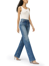 Saint Laurent Women's Jeans Straight Fit Blue