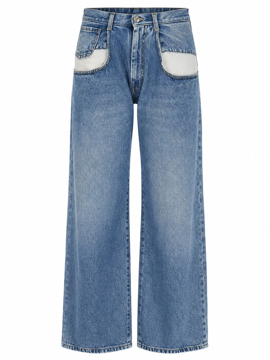 Maison Margiela Women's Jeans Straight Fit Blue