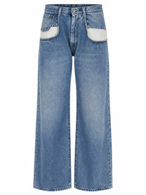 Maison Margiela Women's Jeans Straight Fit Blue