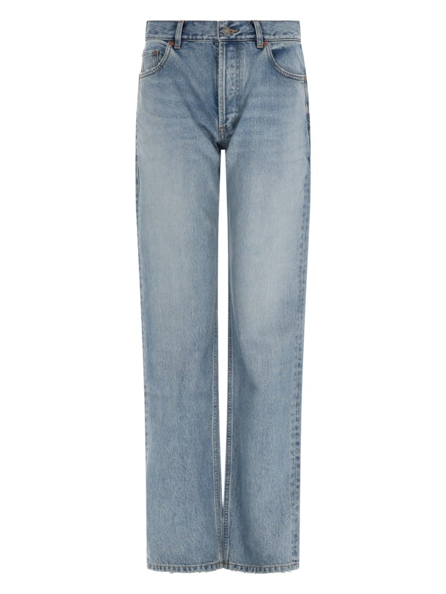 Saint Laurent Women's Jeans Straight Fit Blue