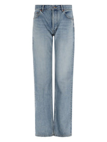 Saint Laurent Women's Jeans Straight Fit Blue