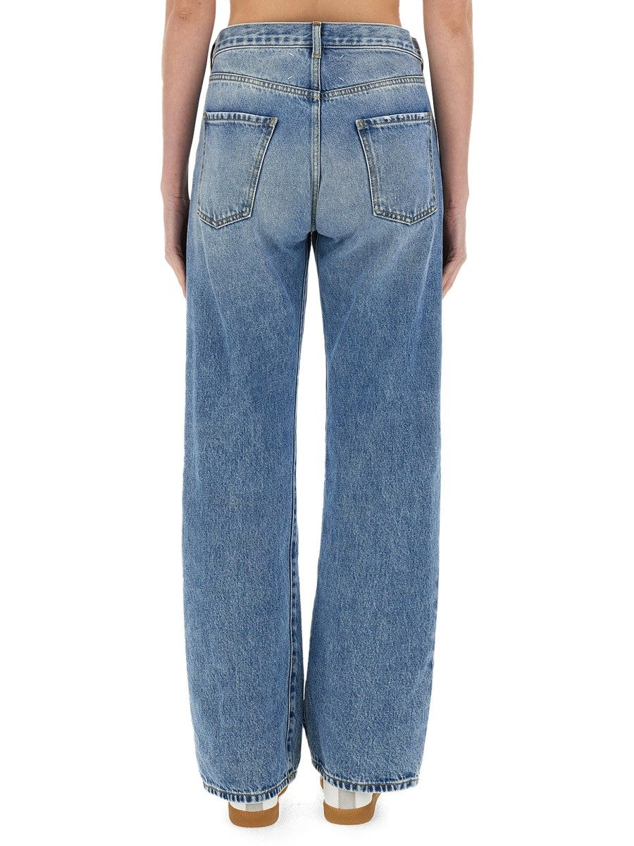 Maison Margiela Women's Jeans Straight Fit Blue