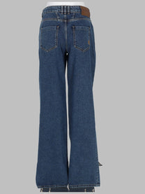 Balmain Women's Jeans Straight Leg Blue